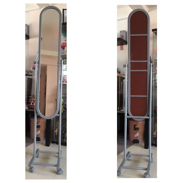Full Length Portable Mirror With Wheels, Furniture & Home Living, Home