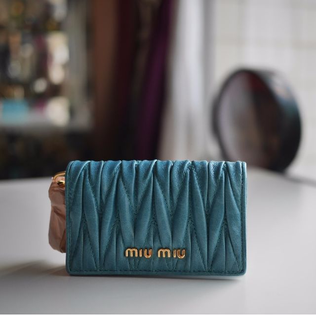 Miu Miu Matelasse Lux Card Holder 5MC407, Luxury, Accessories on Carousell