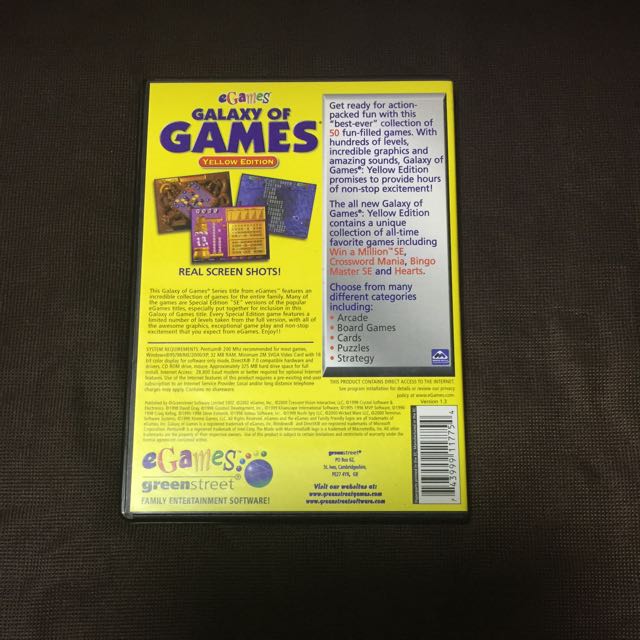 Free: Galaxy of Games Yellow Edition (eGames) - PC Games -   Auctions for Free Stuff