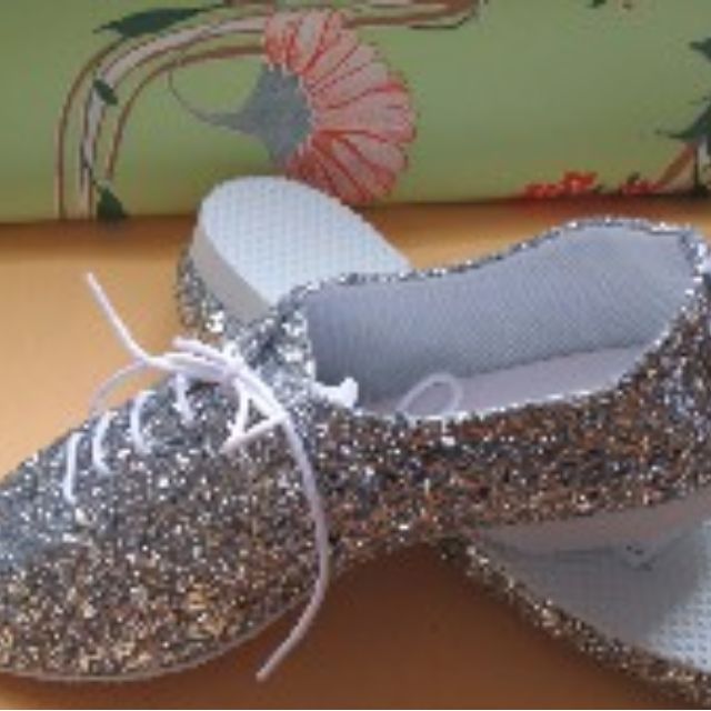 silver jazz shoes