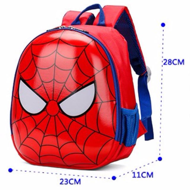Spiderman Hardshell Backpack (Category: Babies & Kids Fashion) located in Seri Kembangan. Submitted by artemisart (Listing ID 85440167, Image 2). Description: Material: Oxford cloth & PVC Size: 28 x 23 x 11 cm Style: Shoulder bagpack Suitable: Kindergarten Capacity: Can store umbrella , Ipad, etc. See last picture for inside look..
