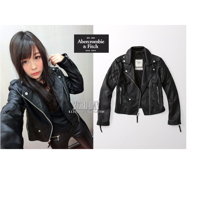 a&f leather jacket
