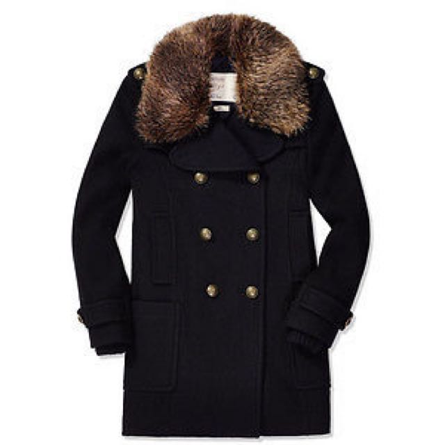 Aritzia Community Brand Wool Cadet Pea Coat Women S Fashion