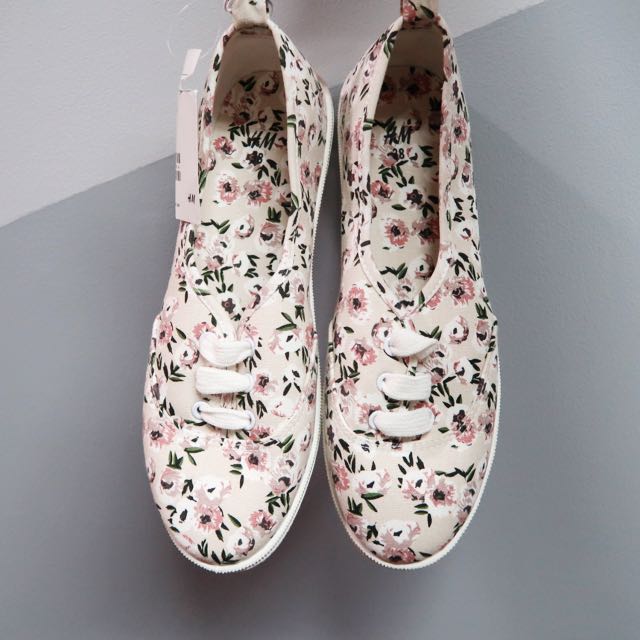 BRAND NEW H&M FLORAL SNEAKERS, Fashion, Sneakers on Carousell