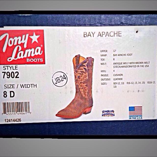 Tony lama sales bay apache