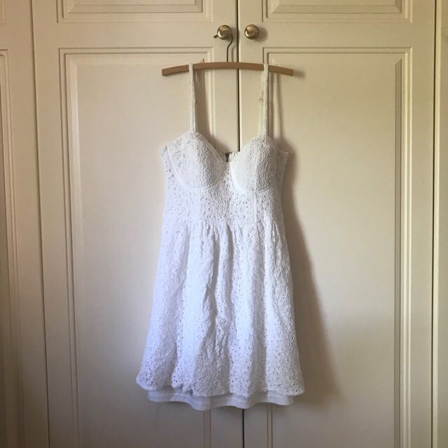 dotti white lace dress