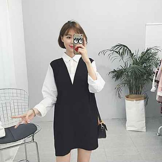 Korean Style Pinafore Dress