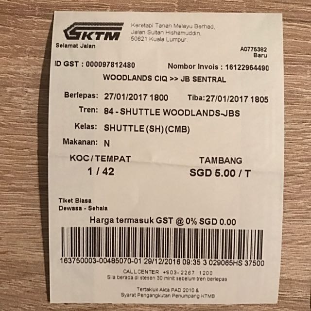 Ktmb ticket