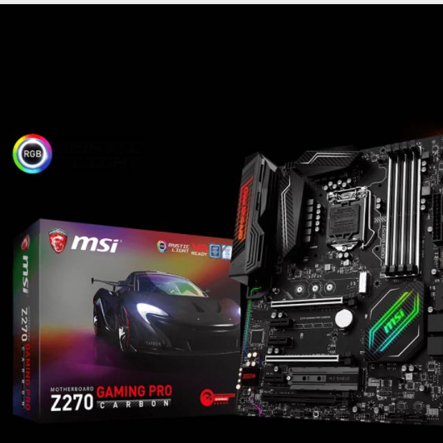 Msi Z270 Gaming Pro Carbon Mb Electronics Computer Parts Accessories On Carousell