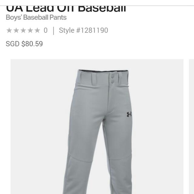 under armour youth leadoff baseball pants