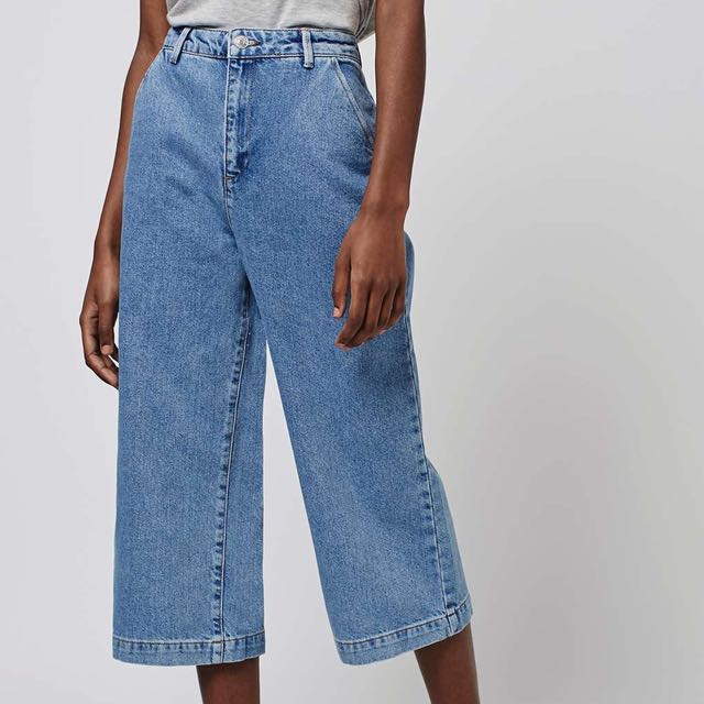 topshop denim culottes