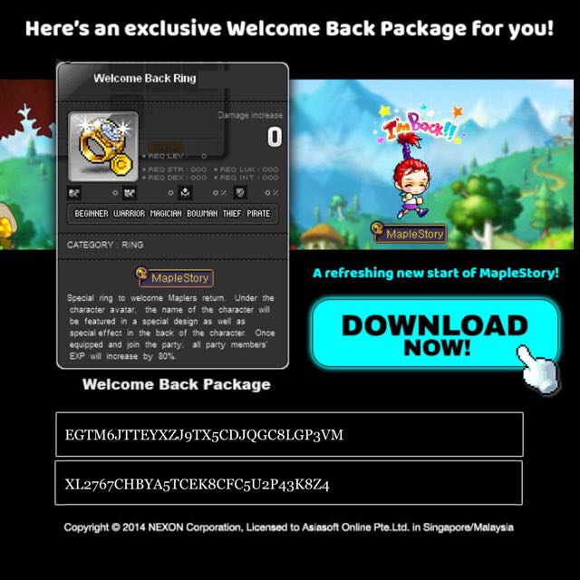 Welcome Back Ring Code MAPLESEA LAST FEW DAYS SALE!, Video ...