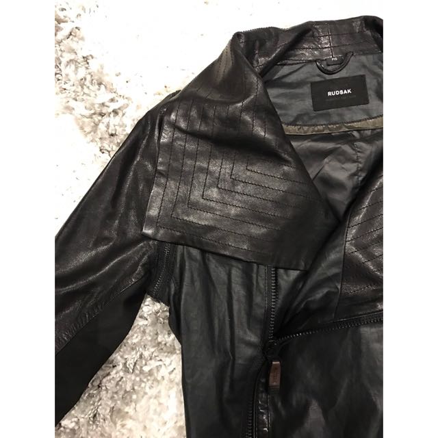 rudsak leather jacket womens