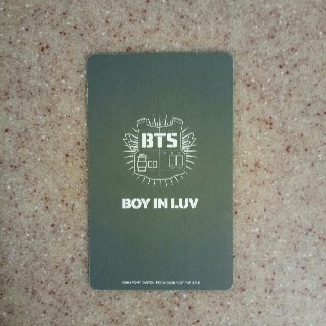 [WTS]BTS Bangtan Boys BOY IN LUV JAPAN VER. SUGA OFFICIAL PHOTO CARD