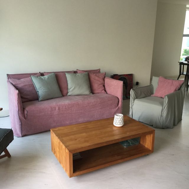 3 Seats Fabric Sofa And Armchair Gervasoni Furniture Sofas On Carousell
