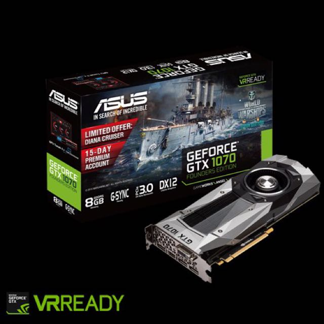 PCパーツ ASUS GeForce GTX1070 Founders Edition