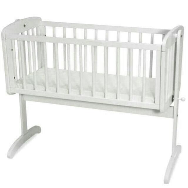 mothercare white swinging crib