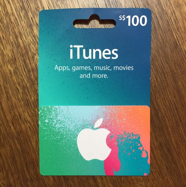 Itunes 100 Card Singapore Tv Home Appliances Tv Entertainment Tv Parts Accessories On Carousell