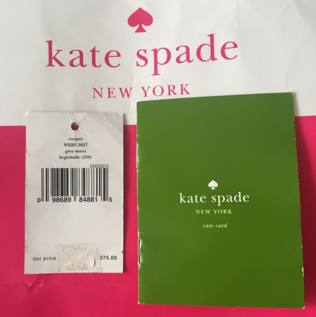 kate spade price tag & care card, Luxury, Bags & Wallets on Carousell