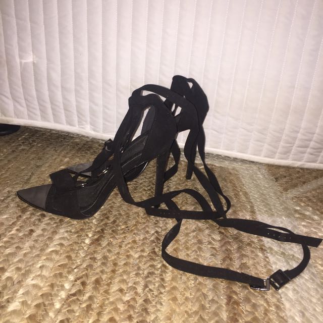 MISSGUIDED black strappy heels Women s Fashion Shoes on Carousell