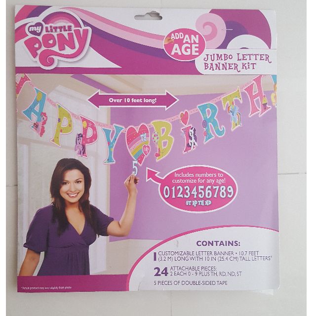 My Little Pony Friendship Add An Age Jumbo Letter Banner Kit 3 2m
