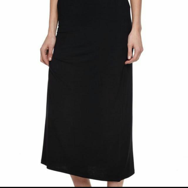 cotton on black maxi skirt
