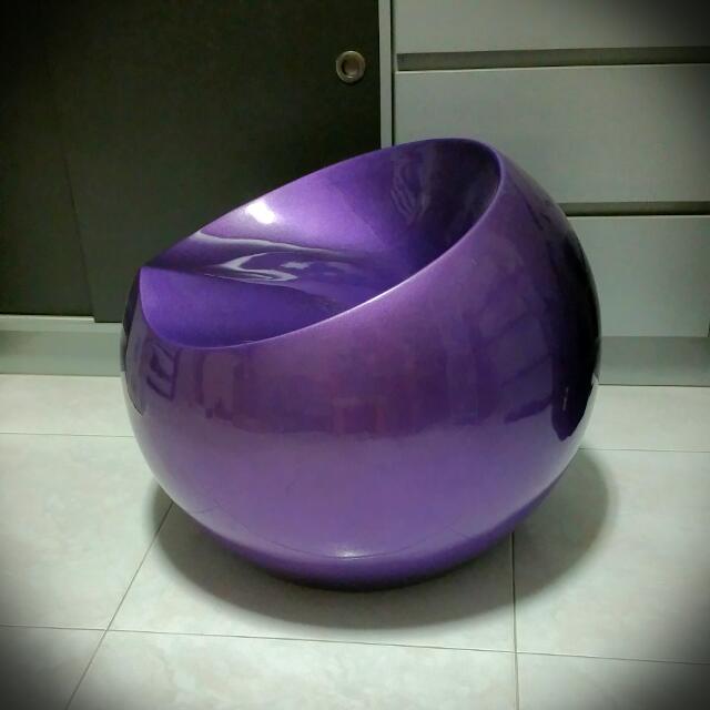 Designer Purple Round Bubble Chair Preloved Furniture On Carousell