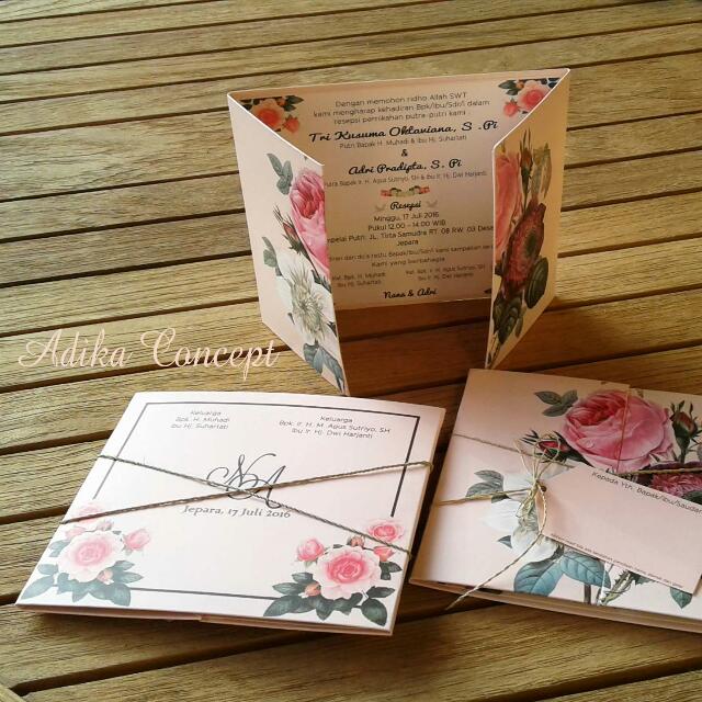 Semi Hardcover Invitation Card Desain Kerajinan Tangan Barang Aksesoris Kerajinan Di Carousell