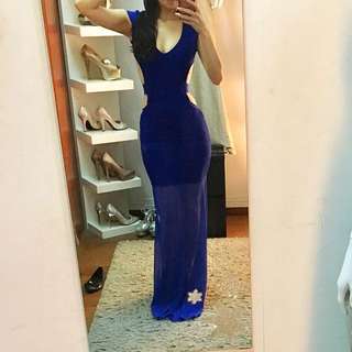 Bandage Evening Gown In Blue