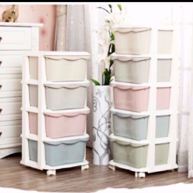 Brand New Self Assembled Plastic Storage Container Drawer Cabinet