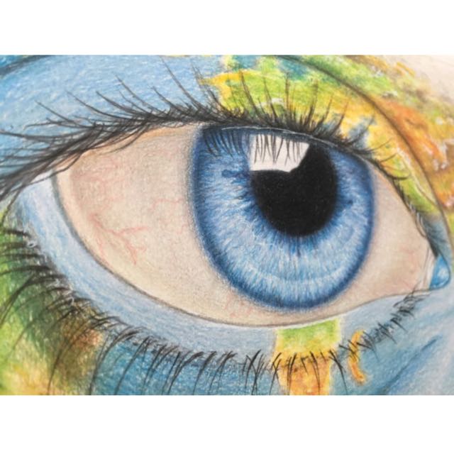 Colored Pencil Drawing Eye Eye Art Eye Painting Wall Decor Home