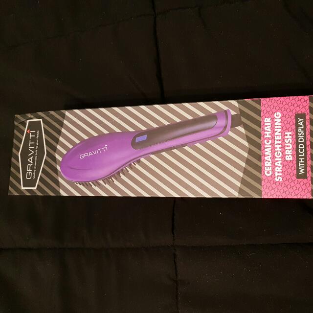 Gravitti hair 2025 straightening brush