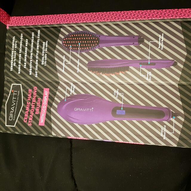 Gravitti hair 2025 straightening brush