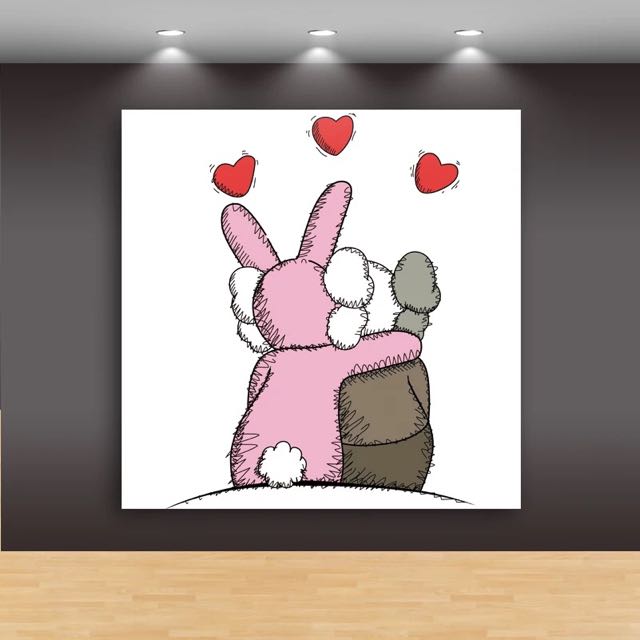 kaws pink bunny
