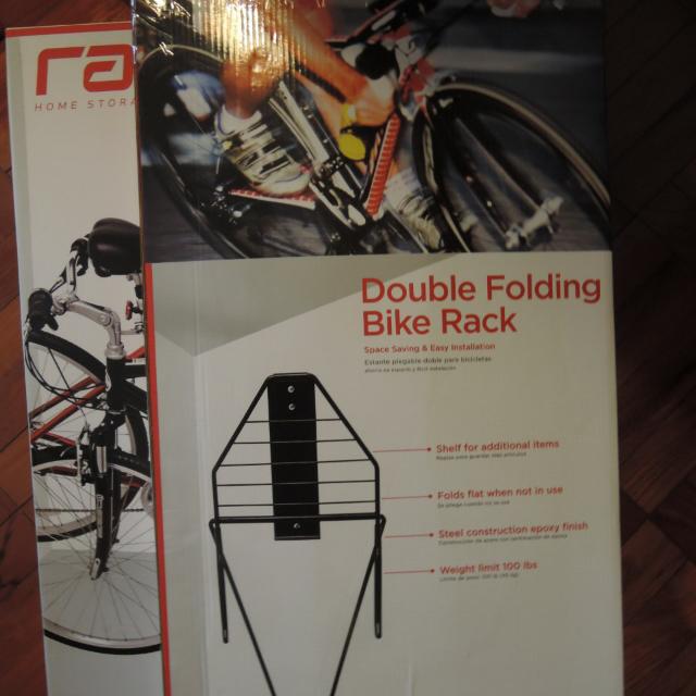 Racor double store folding bike rack