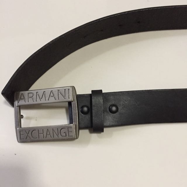 armani exchange black belt