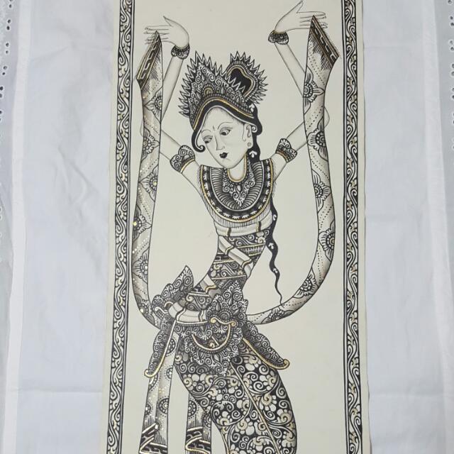Authentic Balinese Dancers Painting Furniture Home Decor On