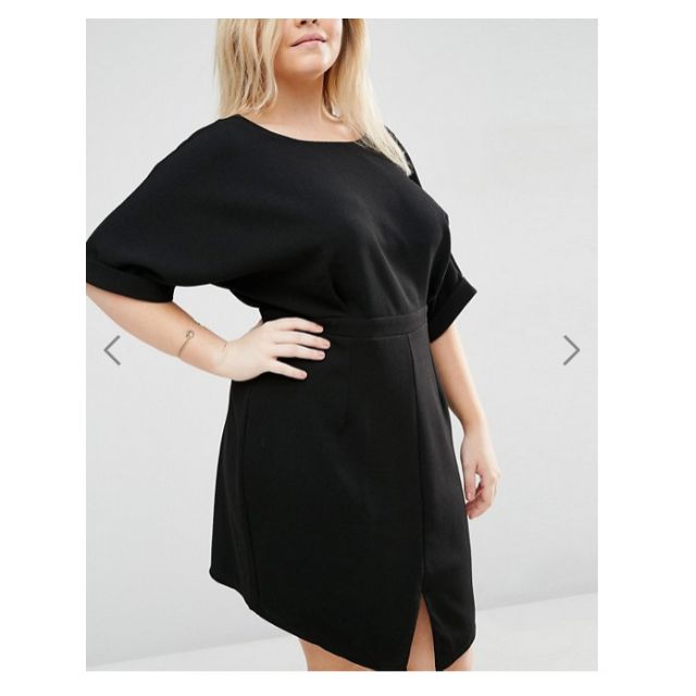 Black ASOS CURVE Mini Wiggle Dress Size 18 Women s Fashion Tops Sleeveless on Carousell