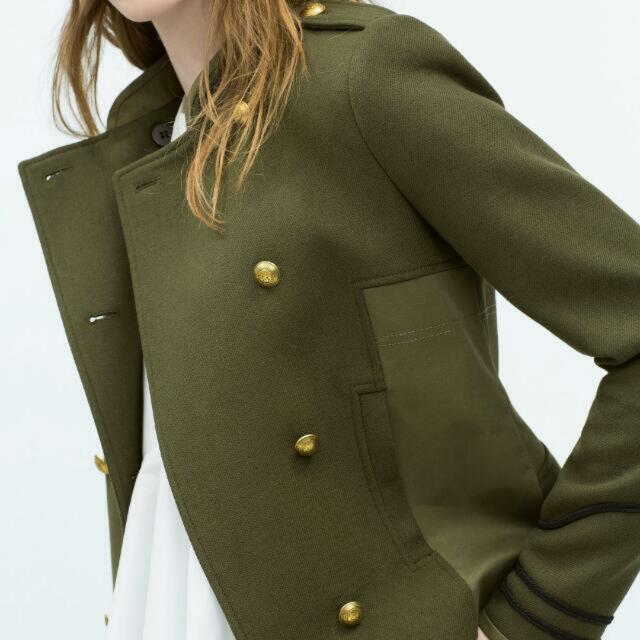 Military jacket womens zara deals