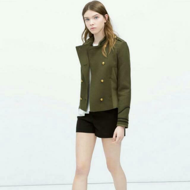 Zara TRF Dark Khaki Olive Green Army Military Jacket Coat Women s zara-trf-dark-khaki-olive-green-army-military-jacket-coat-women-s