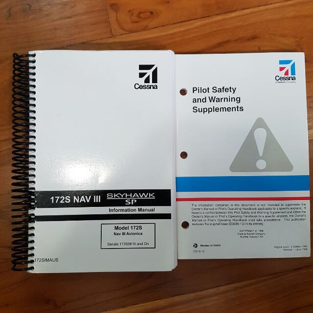 Cessna 172s POH, Hobbies & Toys, Books & Magazines, Children
