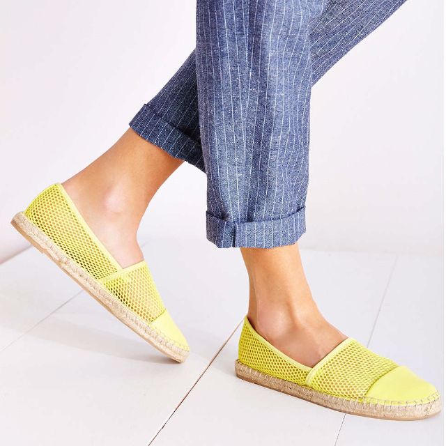 Circus By Sam Edelman Lena Mesh Espadrille Flat in Yellow Women s