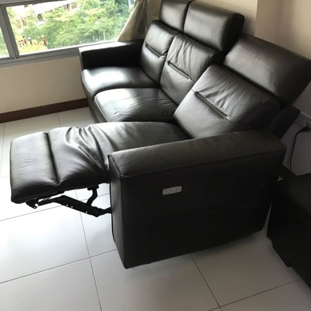 Full leather 3 Seater Electricity Recliner Sofa For Sales, Furniture