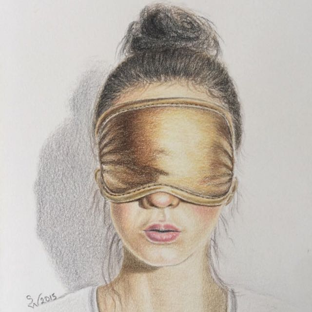 Girl Portrait Colored Pencil Drawing Wal Art Home Decor Original