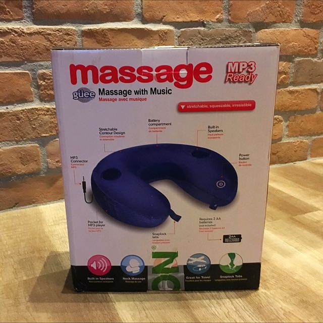 Brand NEW Guee Neck Massage Cushion with MP3 Connector Health