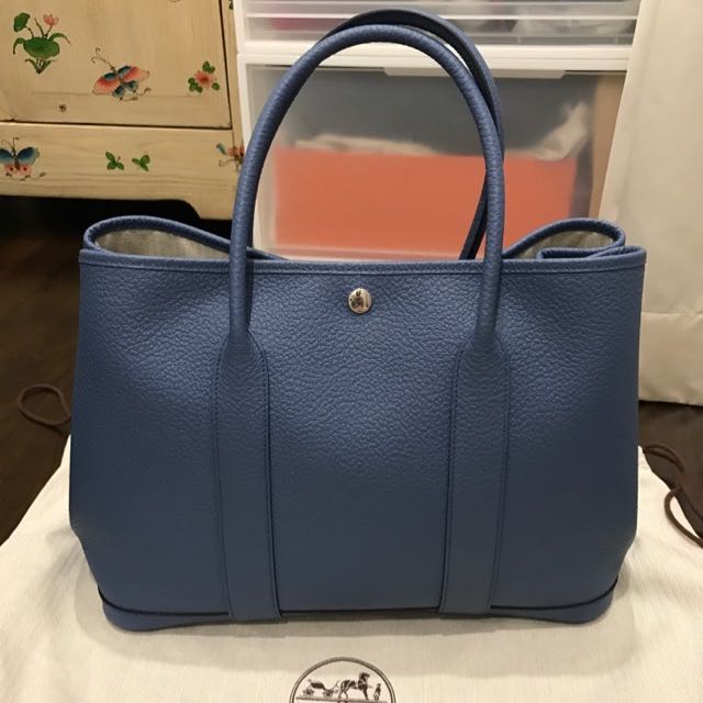 Hermès Blue Agate Garden Party 36 – Dina C's Fab and Funky