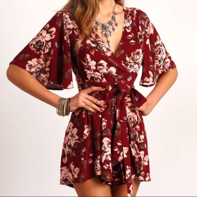 shein red romper