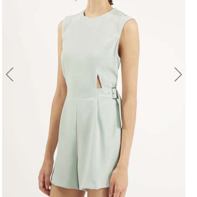 topshop green playsuit