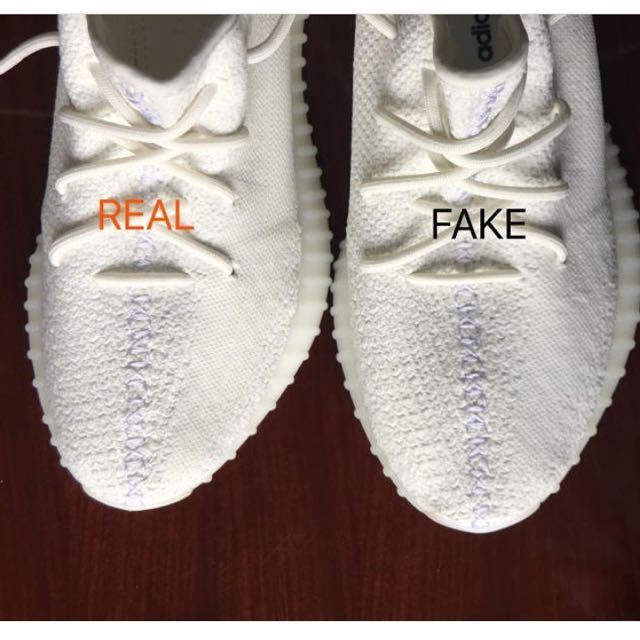 yeezy triple white real v fake