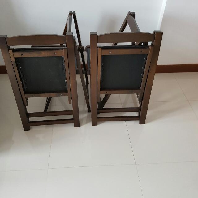 antique folding wooden chairs, Furniture & Home Living, Furniture